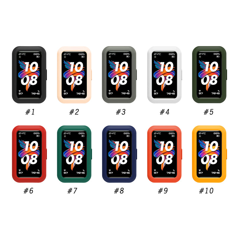 Soft Silicone Watch Case for Huawei Band 7 6 Anti-scratch Protection Watch Frame Cover Soft Silicone Watch Case for Huawei Band 7 6 Anti-scratch Protection Watch Frame Cover